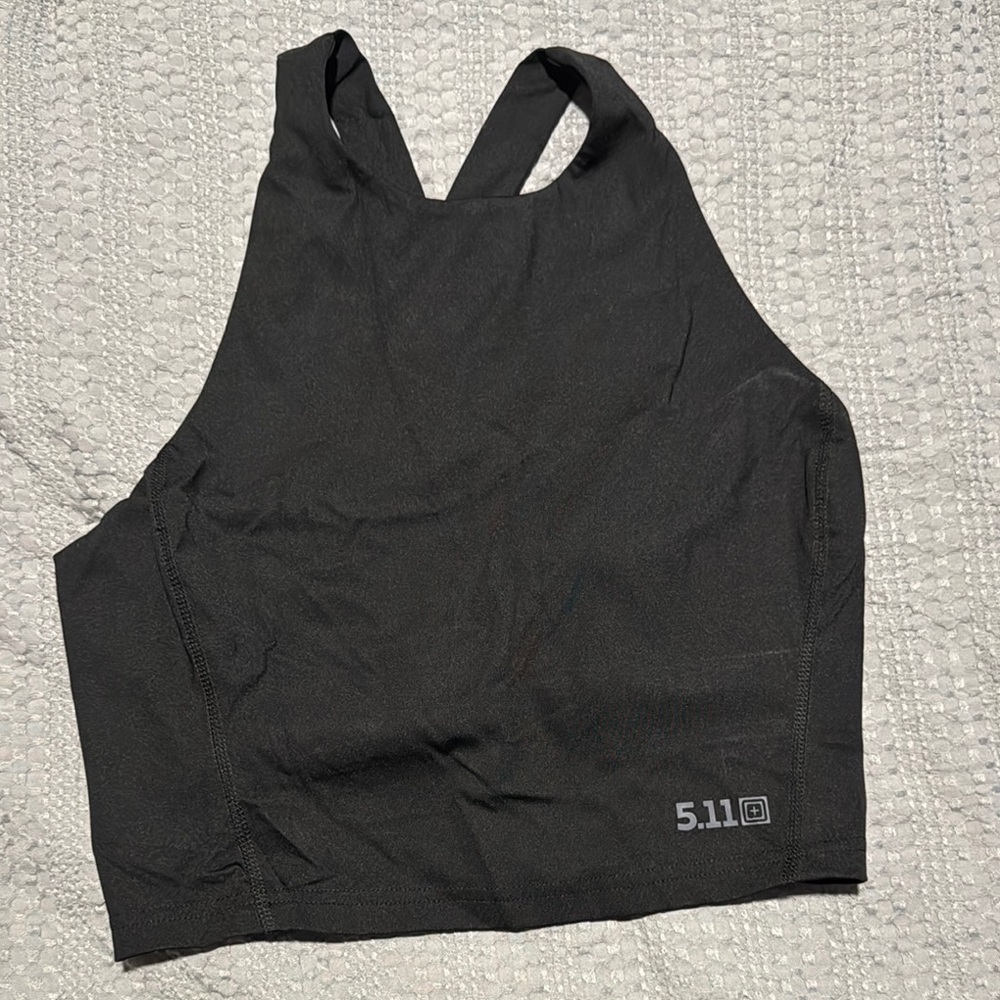 5.11 Black Racerback Max Effort Crop